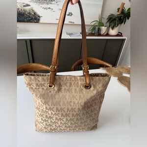 Michael Kors Tan MK Logo Tote